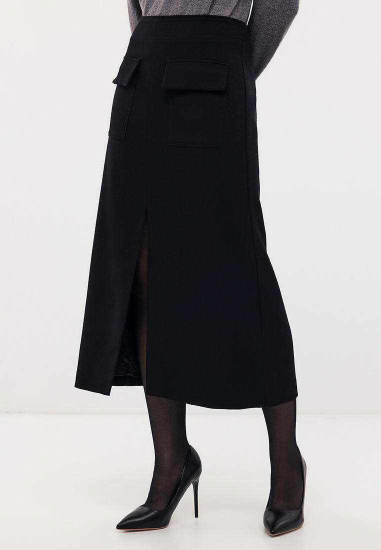 Прямая юбка Baon (Баон) B4724512-BLACK-L