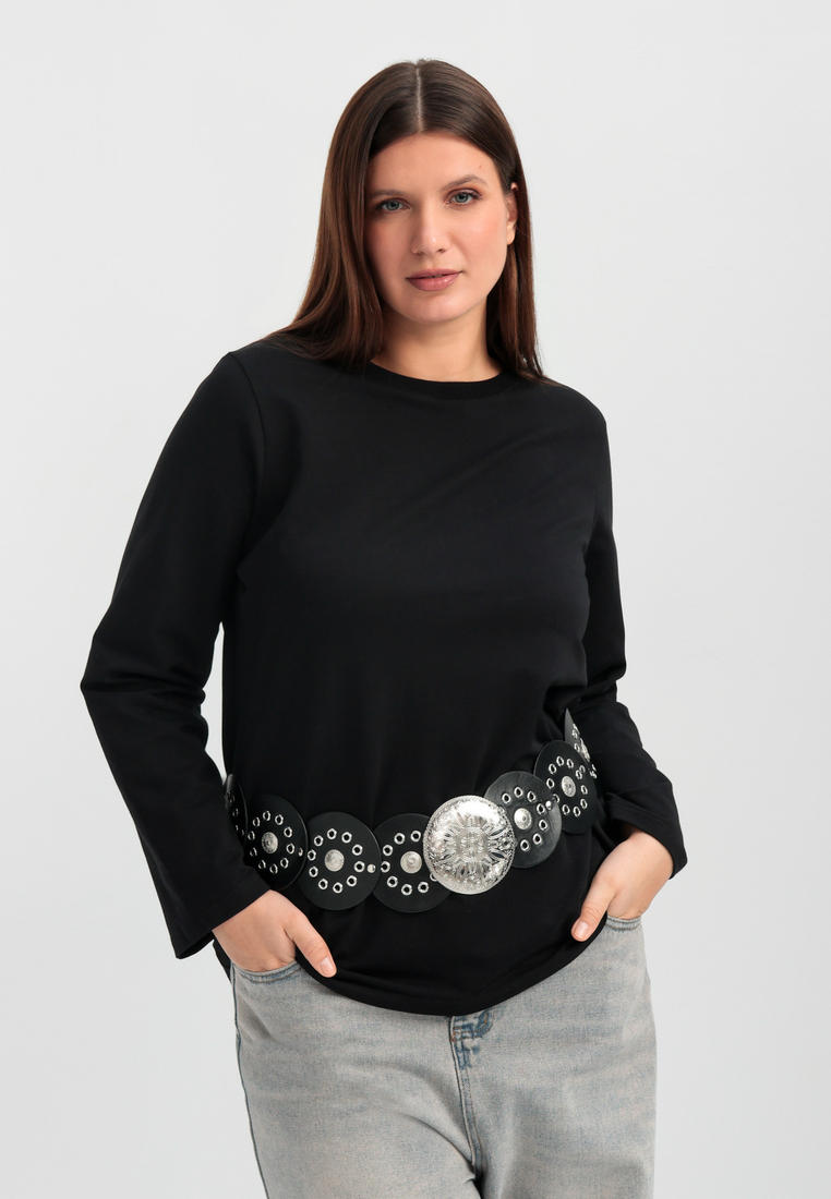 Футболка с длинным рукавом People in Trend 314232-черный
