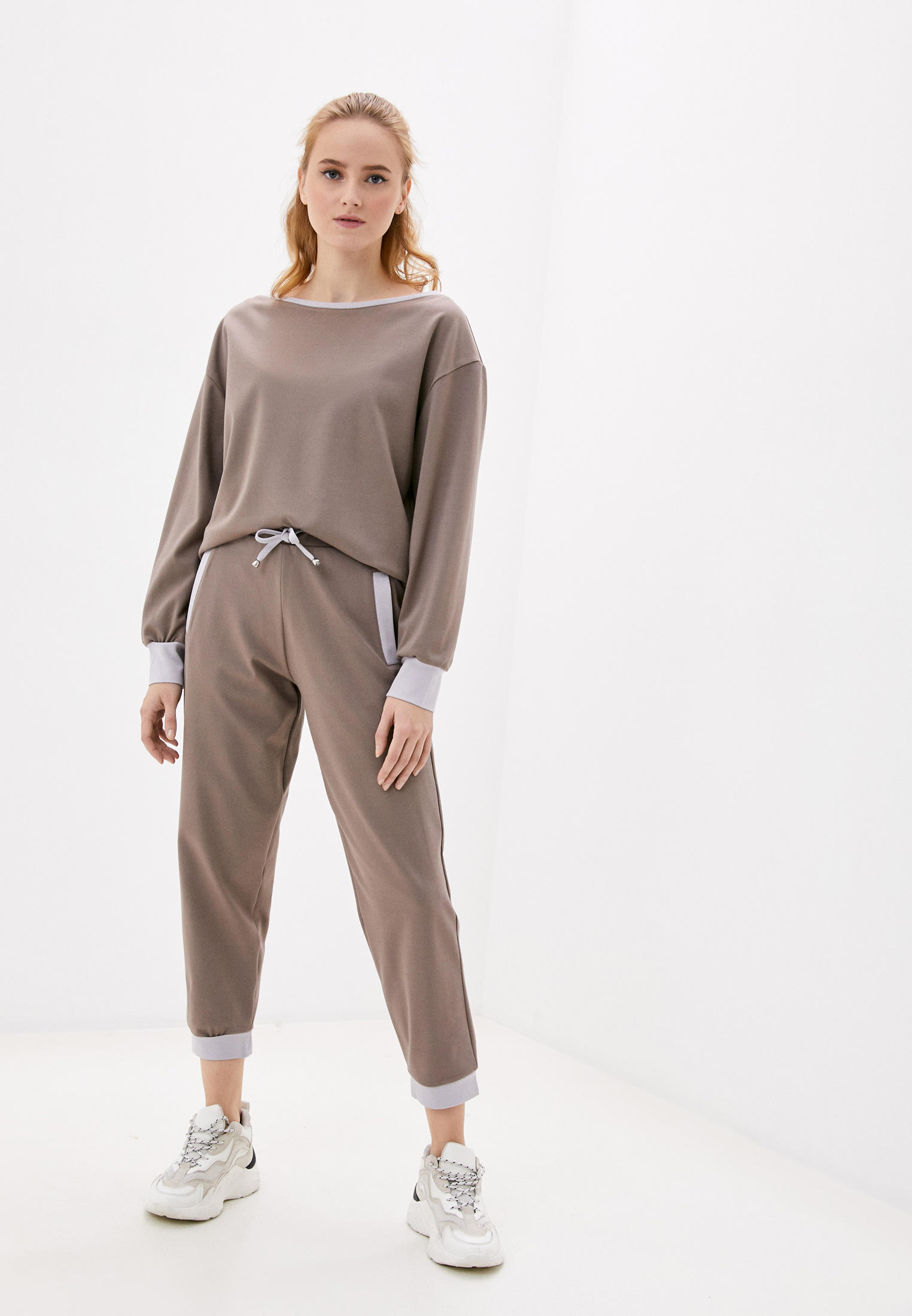 Спортивный костюм Malaeva Z-SS014-15-M/кофейный-с/с/XS