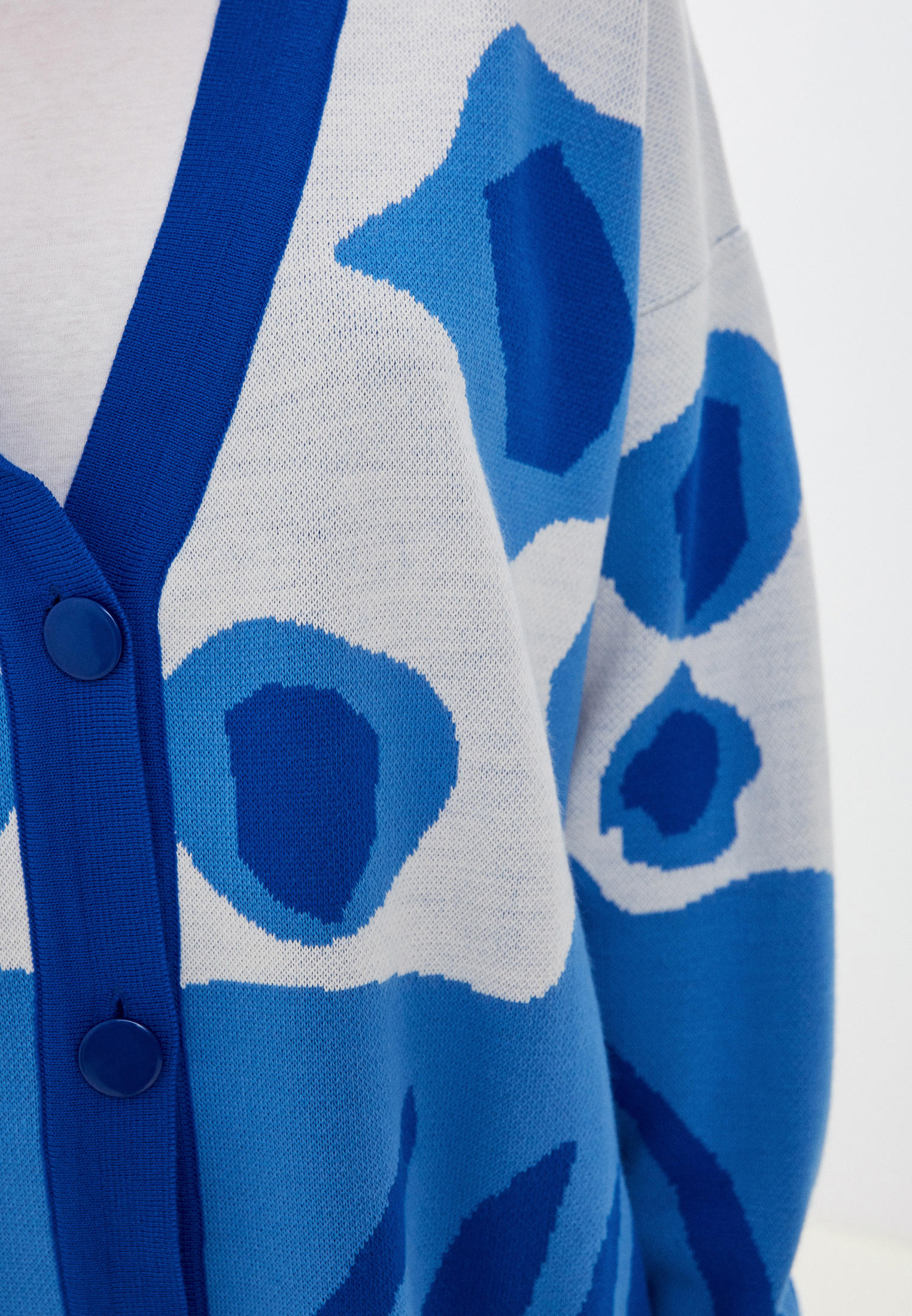 Кардиган Melle 8106 Кардиган (абстракция)голубой