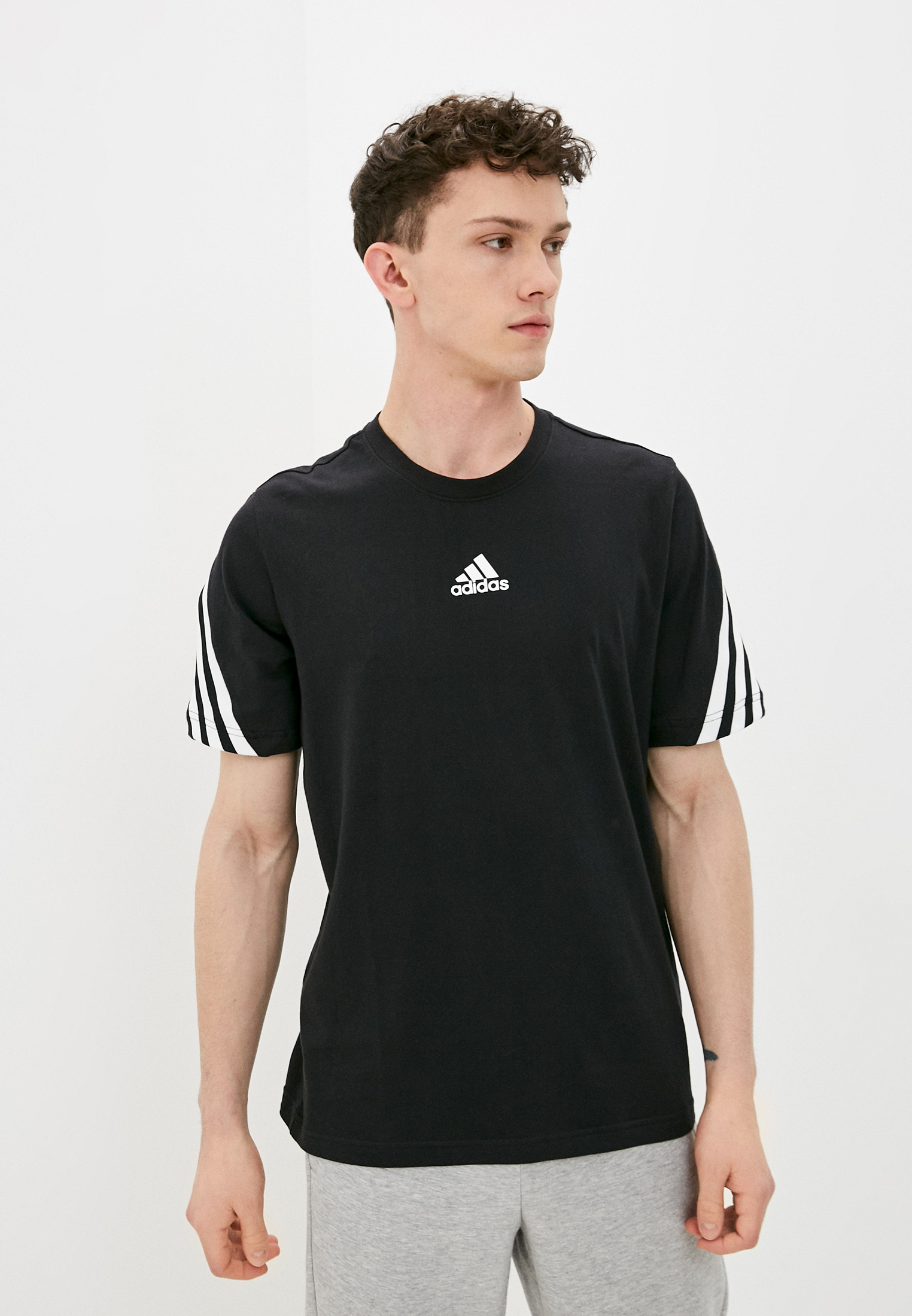 Футболка adidas M 3S TAPE TEE, цвет: черный, AD002EMLUFJ7 — купить в  интернет-магазине Lamoda