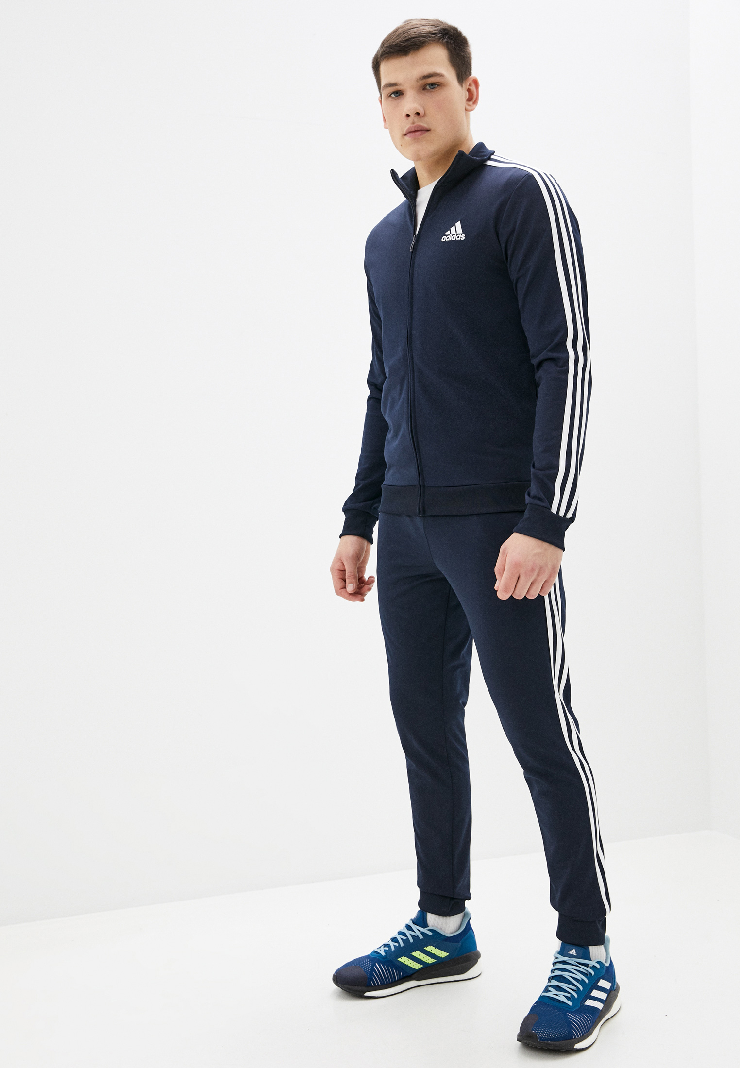 Костюм спортивный adidas M 3S TR TT TS, цвет: синий, AD002EMLUGO5 — купить  в интернет-магазине Lamoda