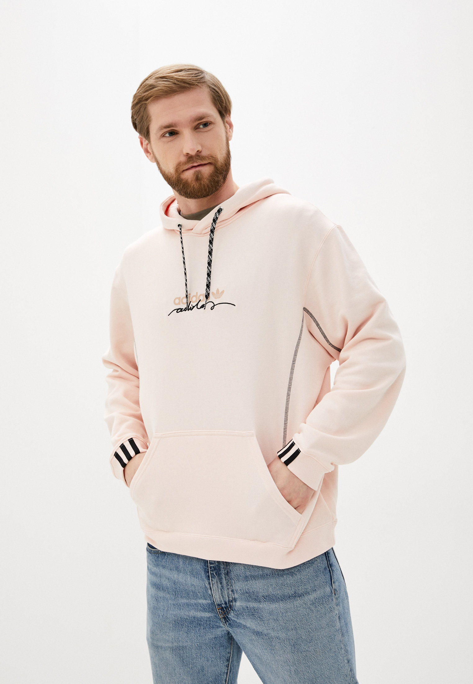 Худи adidas Originals D HOODY, цвет: розовый, AD093EMJLZM5 — купить в  интернет-магазине Lamoda
