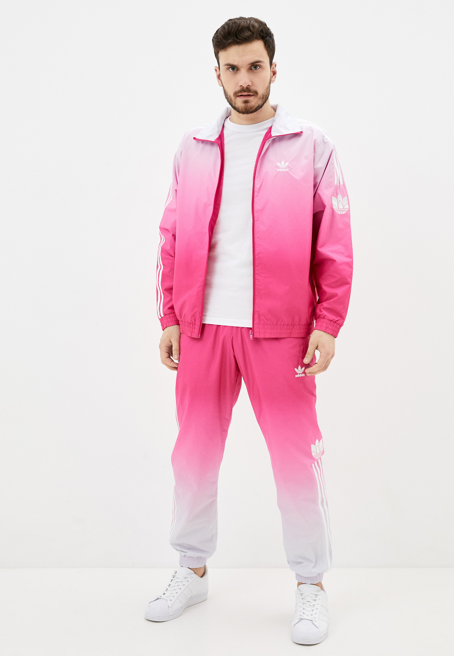 Брюки спортивные adidas Originals 3D TF OM TP, цвет: розовый, AD093EMLWXQ9 — купить в интернет-магазине Lamoda