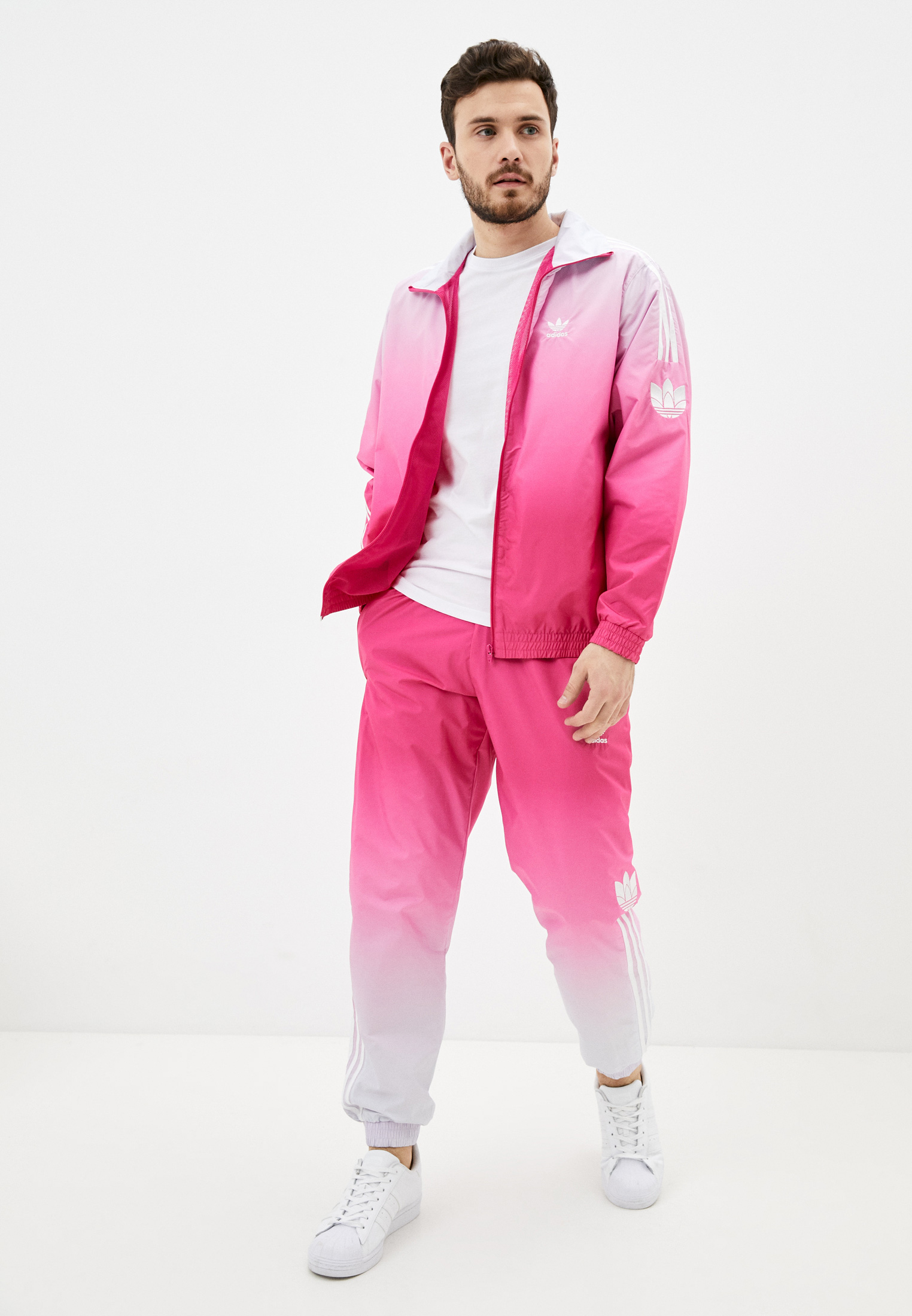 Ветровка adidas Originals 3D TF OM TT, цвет: розовый, AD093EMLWXV9 — купить в интернет-магазине Lamoda