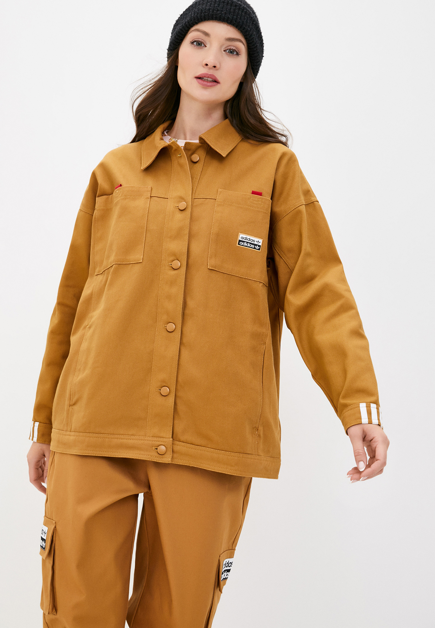 Куртка adidas Originals JACKET, цвет: коричневый, AD093EWJLZV3