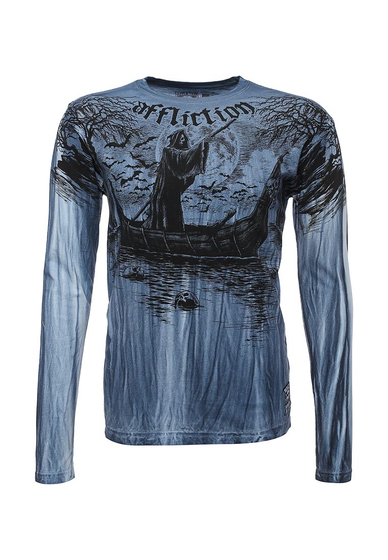 Лонгслив Affliction RIVER STYX L/S TEE, цвет: синий, AF405EMHKP12 ...