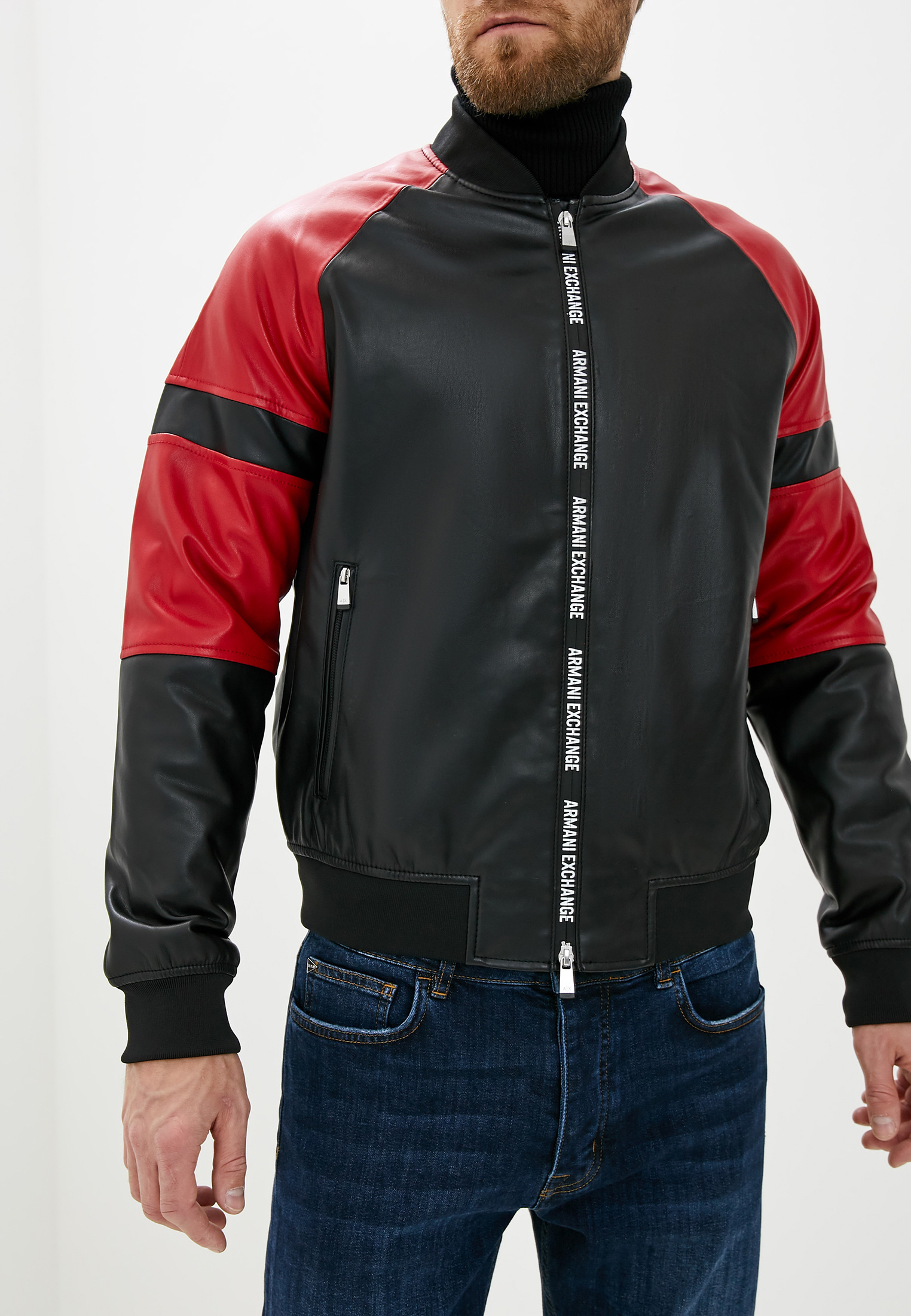 Куртка кожаная Armani Exchange, цвет: черный, AR037EMFXOU6 — купить в ...