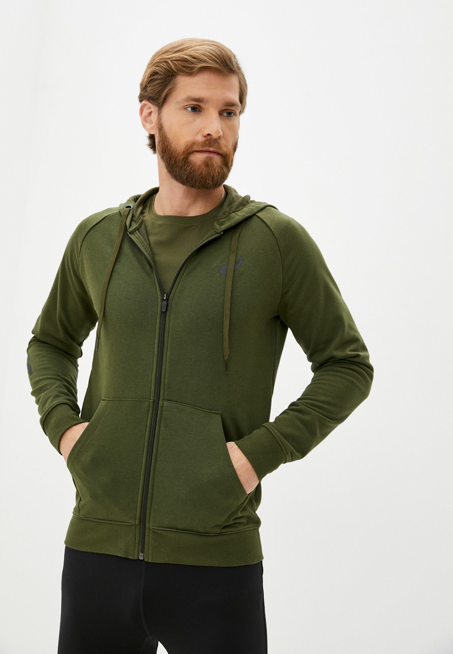 Толстовка ASICS BIG ASICS FZ HOODIE, цвет: хаки, AS455EMKAWE2 — купить ...
