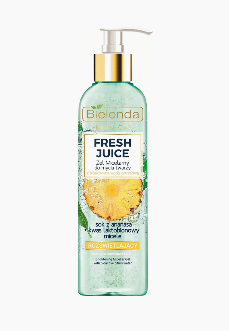 Гель для умывания Bielenda FRESH JUICE Ананас, 190 г, цвет: зеленый ...