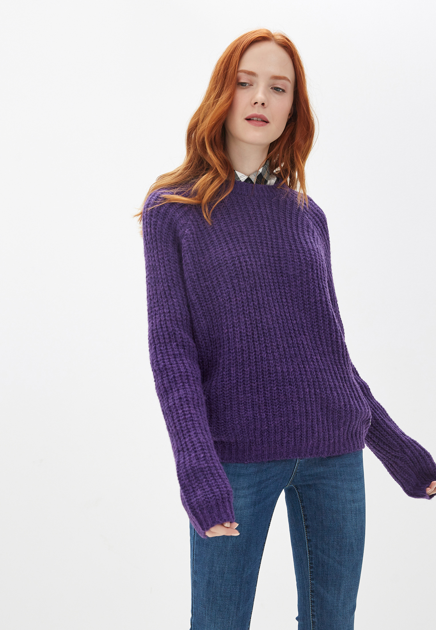 Фиолетовый Свитер Женский Купить