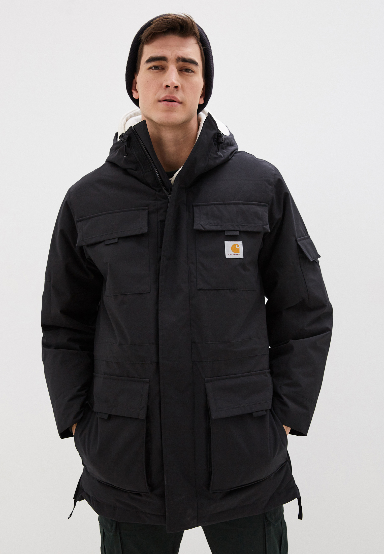 Куртка утепленная Carhartt WIP Hendon, цвет: черный, CA088EMGLVY7 — купить  в интернет-магазине Lamoda