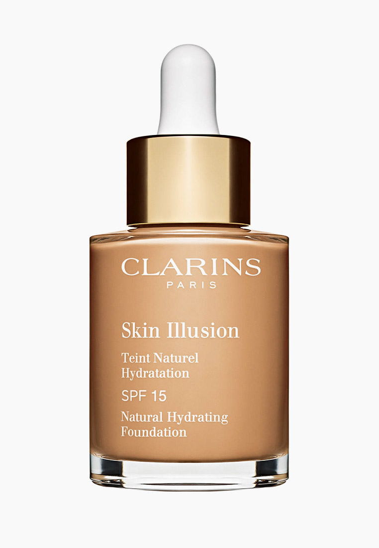 Тональный крем Clarins увлажняющий, с сияющим финишем, цвет: бежевый ...