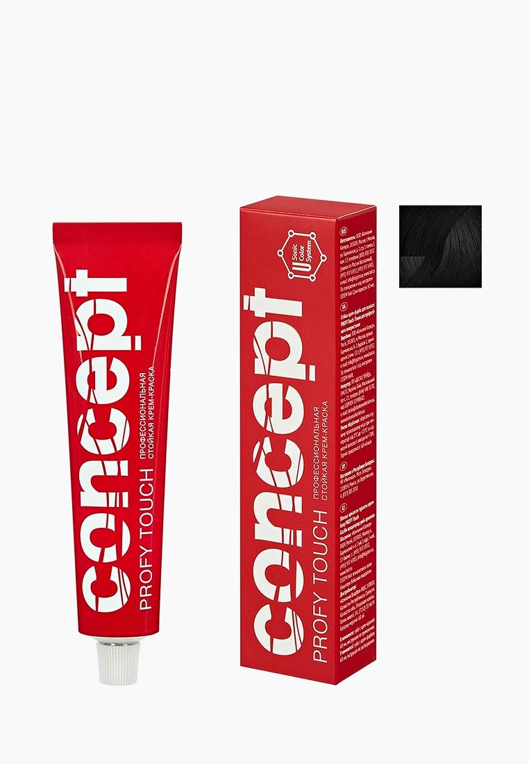 Краска для волос Concept Стойкая Permanent color 1.1 Индиго, 60 мл ...
