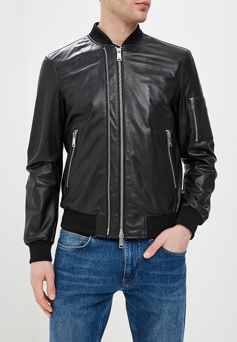 Куртка кожаная Emporio Armani, цвет: черный, EM598EMDPXY5 — купить в ...
