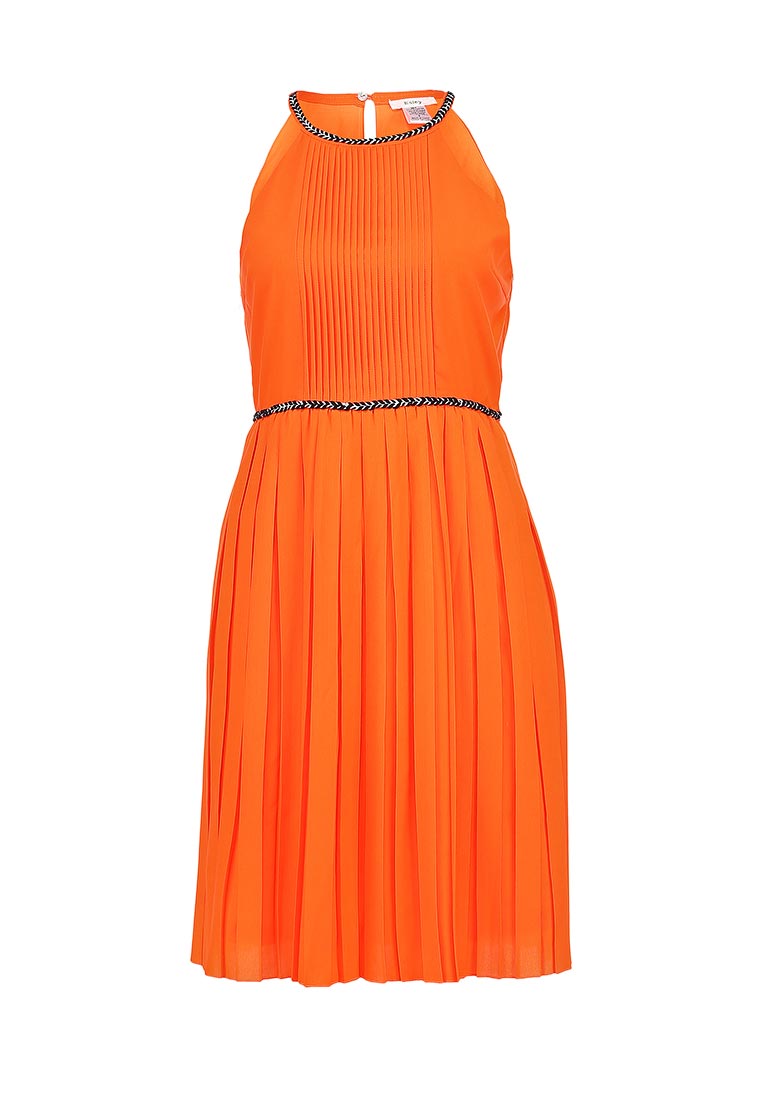 Яркое оранжевое платье