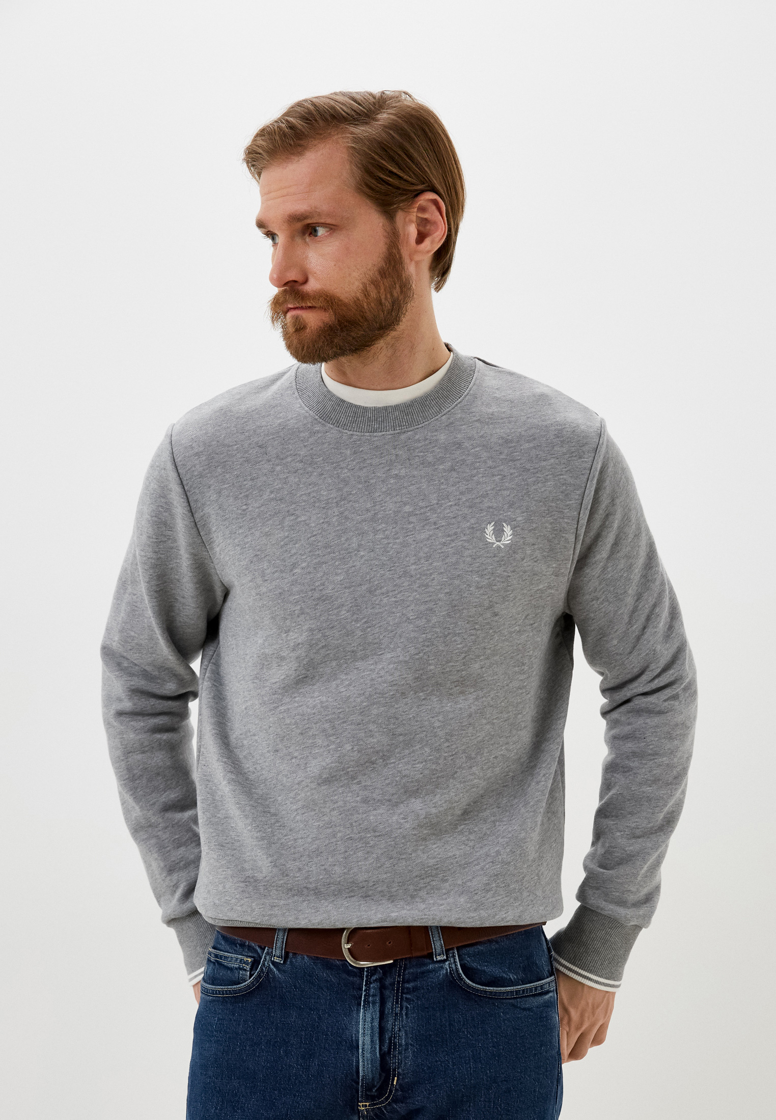 Свитшот Fred Perry, цвет: серый, FR006EMMEWX6 — купить в интернет ...