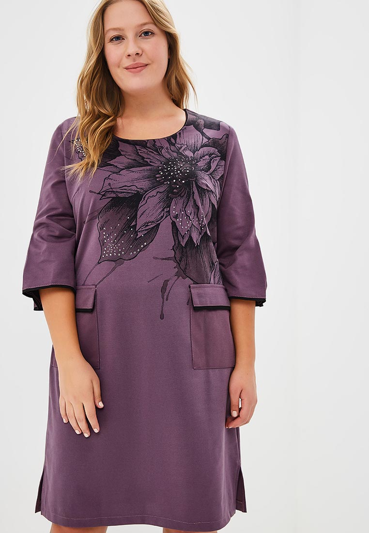 Платье Fresh Cotton, цвет: фиолетовый, FR043EWBTGG6 — купить в интернет ...