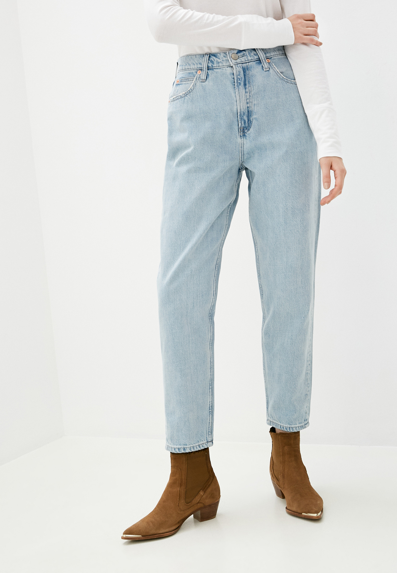 Джинсы Gap MOM JEAN, цвет: голубой 