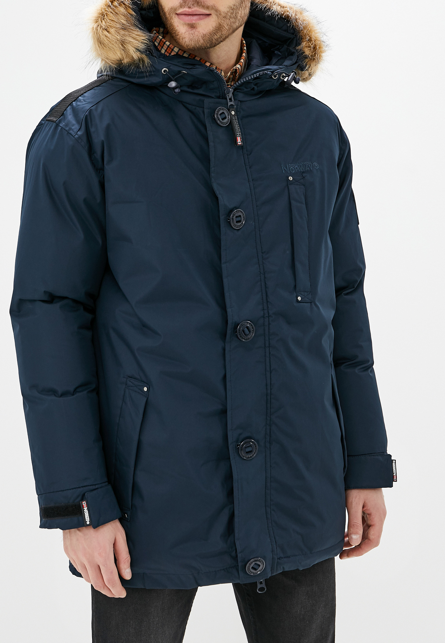 Куртка утепленная Geographical Norway, цвет: синий, GE015EMHKFI3 ...
