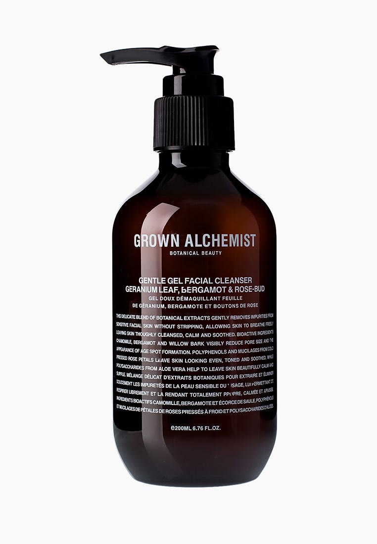 Гель для умывания Grown Alchemist "Герань, бергамот, роза" 200 мл, цвет ...