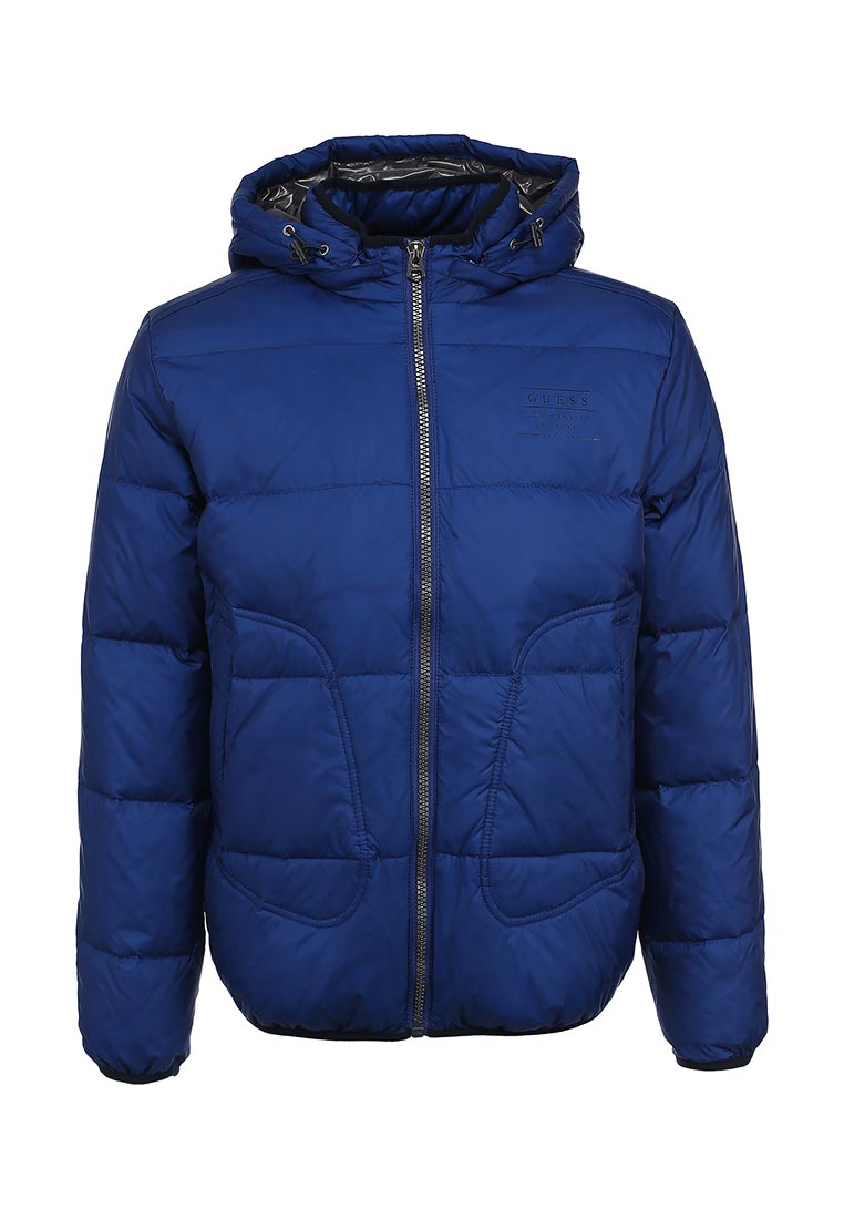 Пуховик Guess, цвет: синий, GU460EMJI187 — купить в интернет-магазине ...
