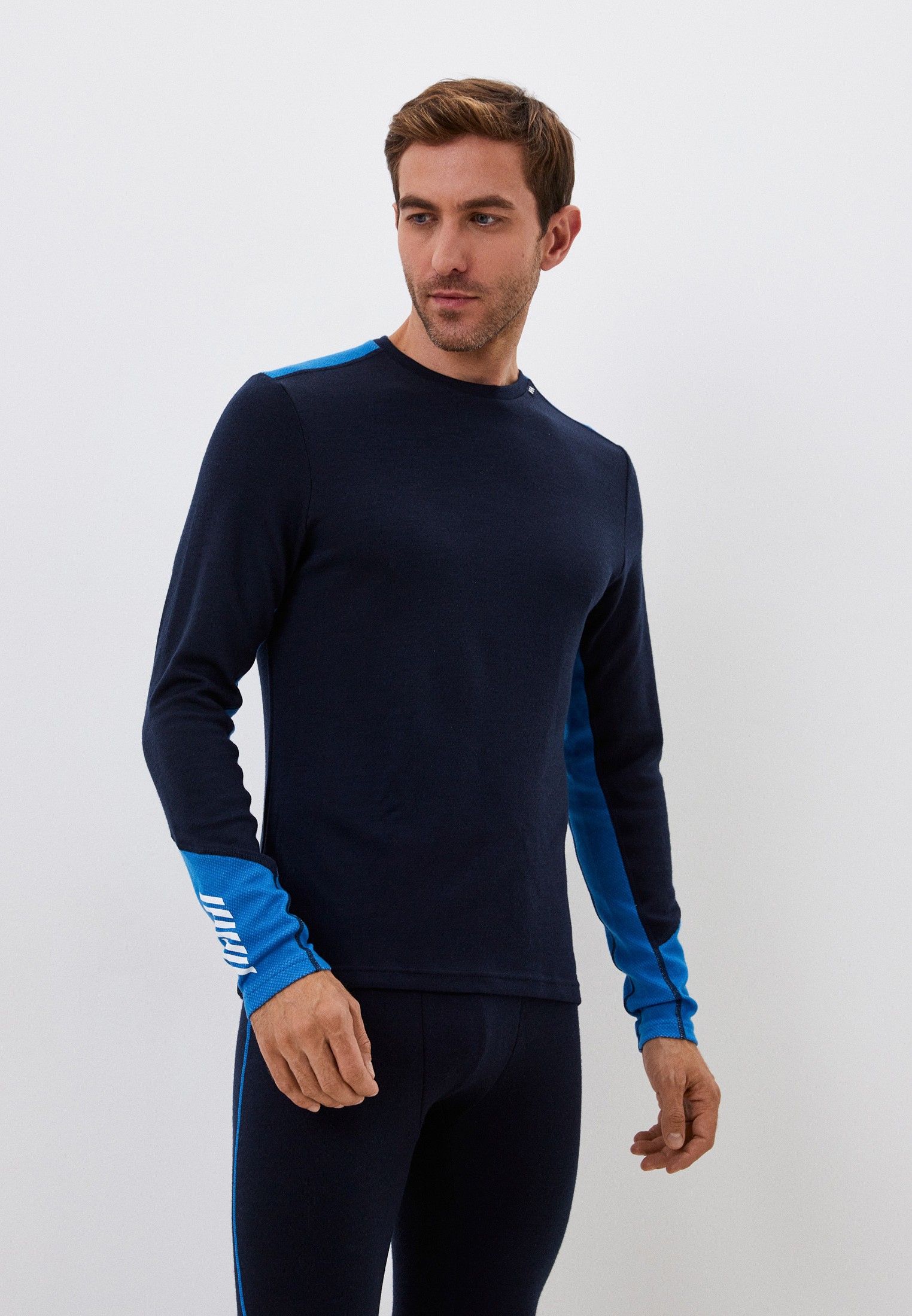 Термобелье верх Helly Hansen LIFA MERINO MIDWEIGHT CREW, цвет: синий ...