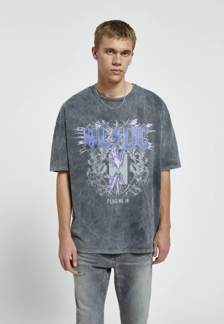 Ac dc sweatshirt pull and bear shop