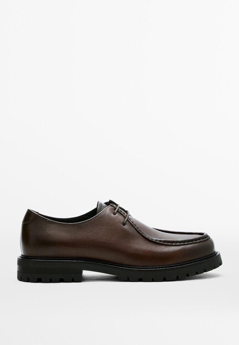 Туфли Massimo Dutti, цвет: коричневый, IX001XM00FTT — купить в интернет-магазине Lamoda