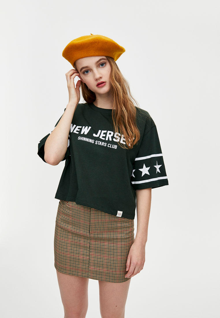 Футболка Pull&Bear Join Life, цвет: зеленый, IX001XW003RG — купить в ...