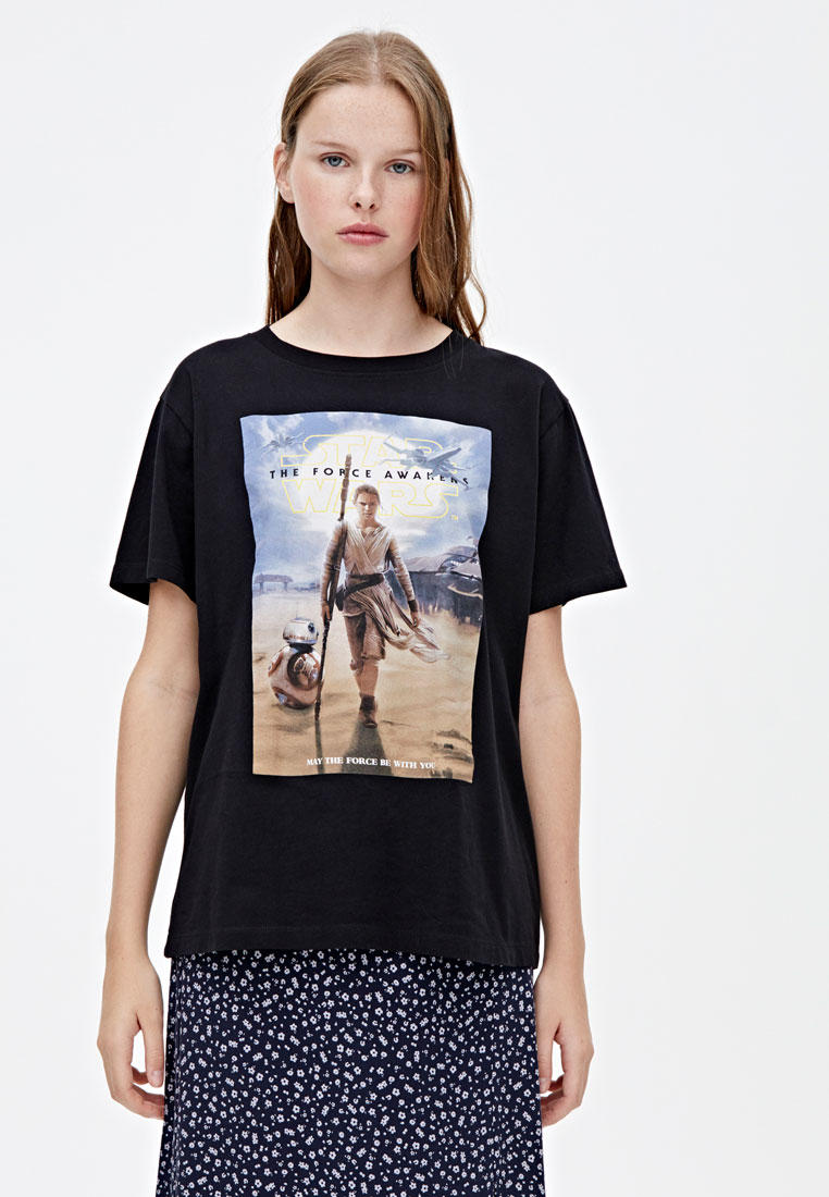 Футболка Pull&Bear DISNEY, цвет: черный, IX001XW00GDJ — купить в ...