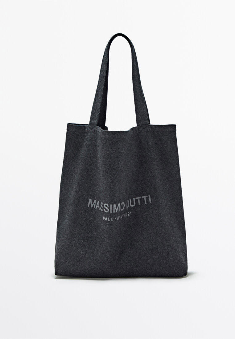 Сумка Massimo Dutti, цвет: серый, IX001XW01AJF — купить в интернет-магазине Lamoda