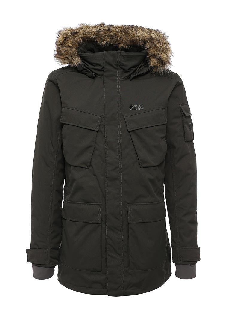 Парка Jack Wolfskin GLACIER CANYON PARKA, цвет: серый, JA021EMKHQ23 ...