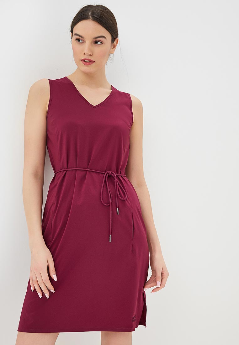 Платье Jack Wolfskin TIOGA ROAD DRESS, цвет бордовый, JA021EWDZMR3
