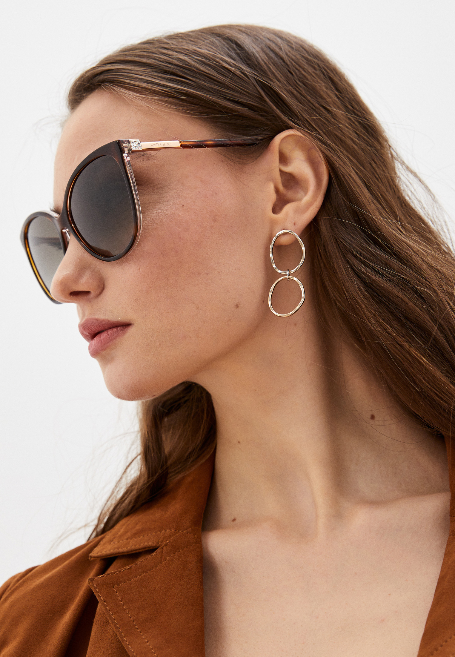 Очки солнцезащитные Jimmy Choo LISSA/S 0T4, цвет: коричневый