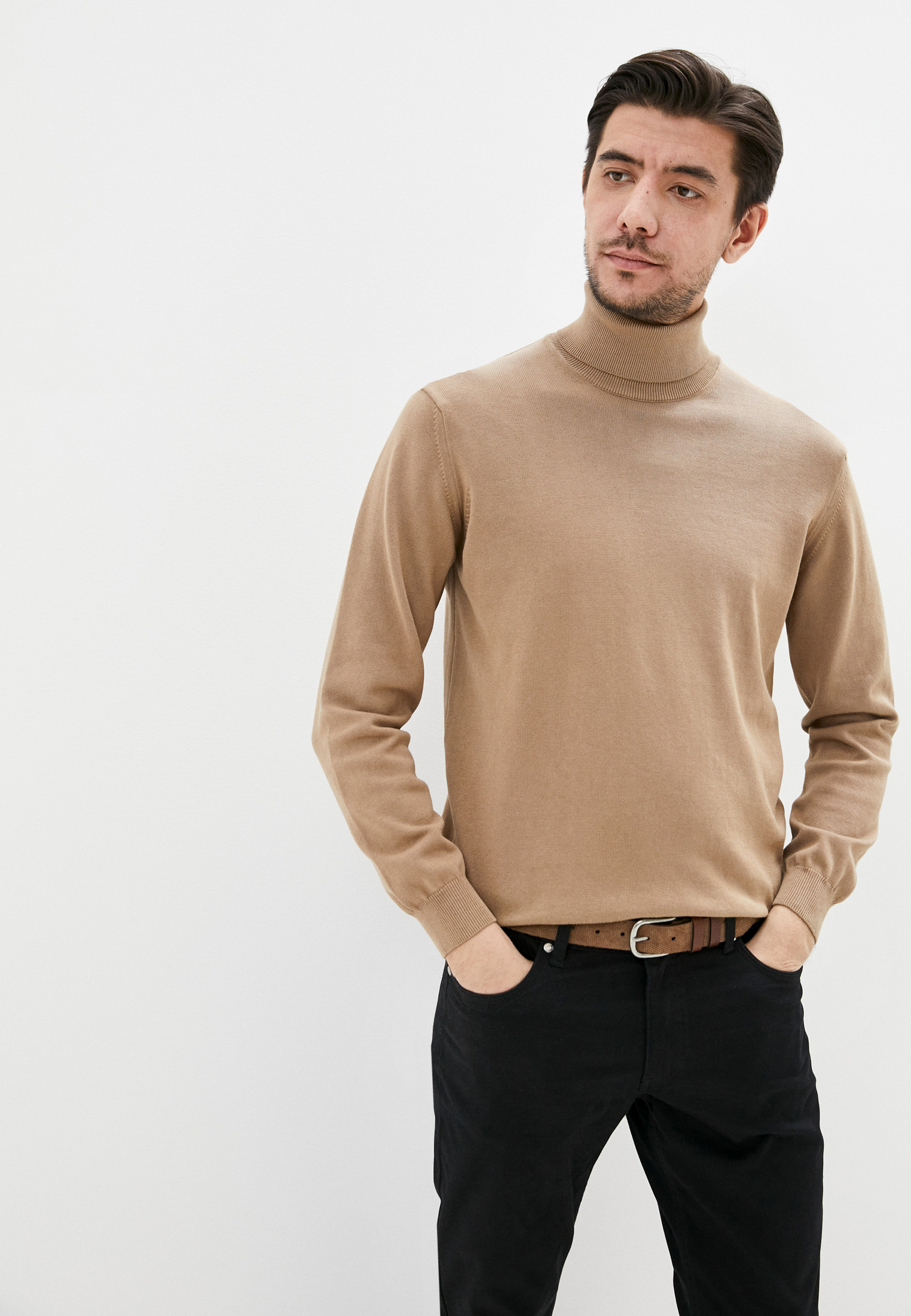 бежевая водолазка мужская. водолазка мужская iv2771. коричневый свитер мужской. бежевая водолазка мужская. свитер классический.