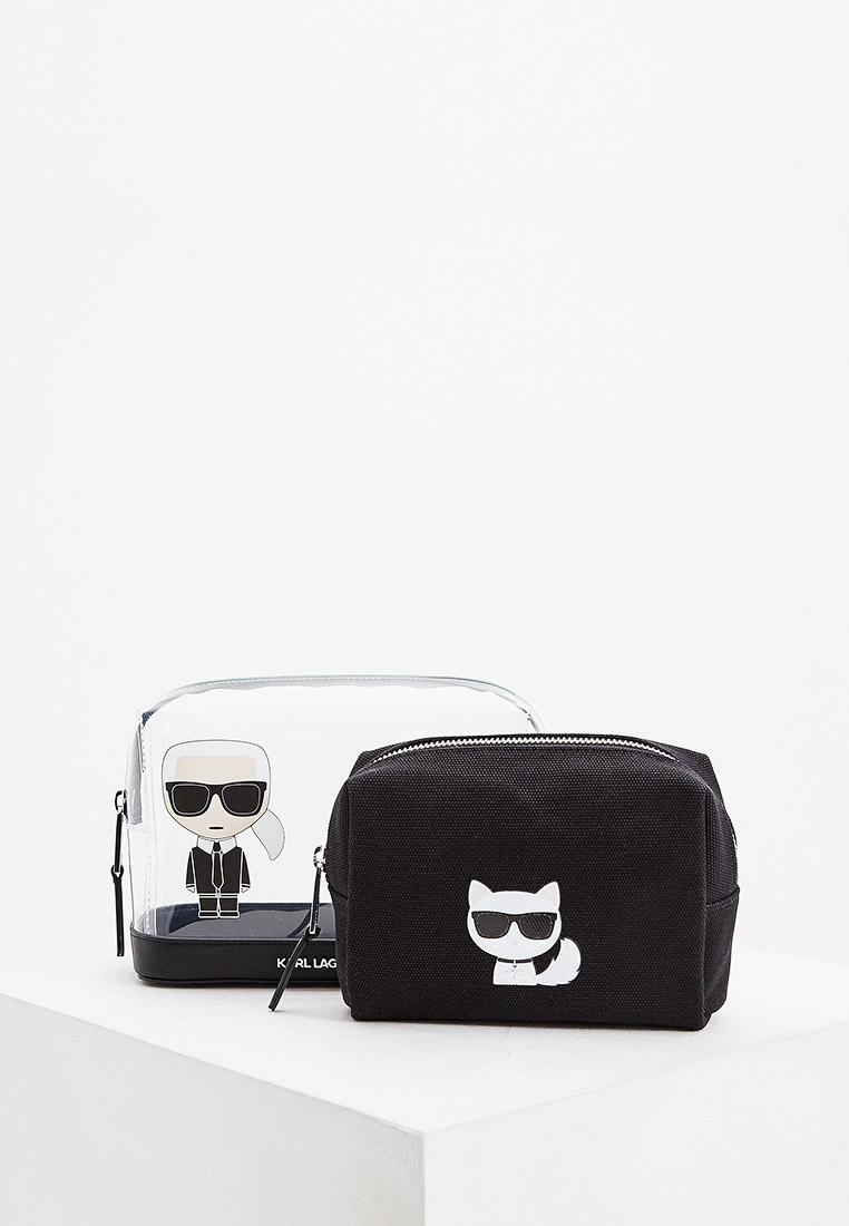 Комплект Karl Lagerfeld косметичек с логотипом IKONIK за 5 040 ₽. в интернет-магазине Lamoda.ru