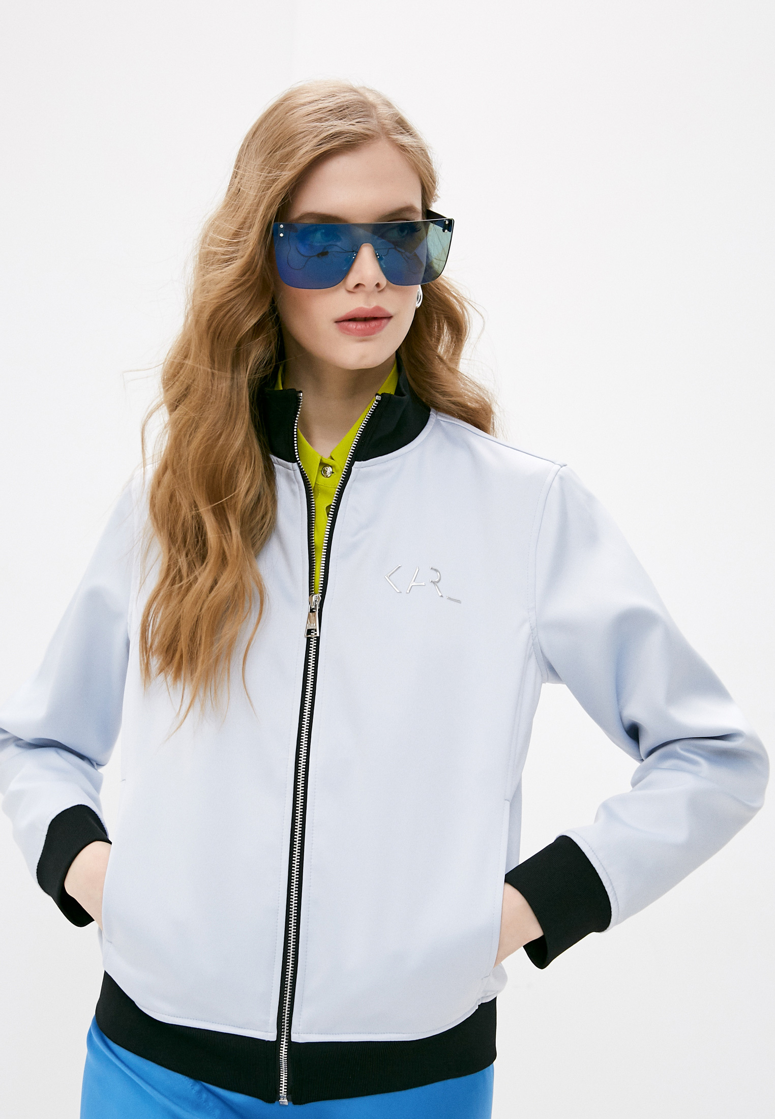 Куртка Karl Lagerfeld, цвет: голубой, KA025EWLSEN5 — купить в интернет ...