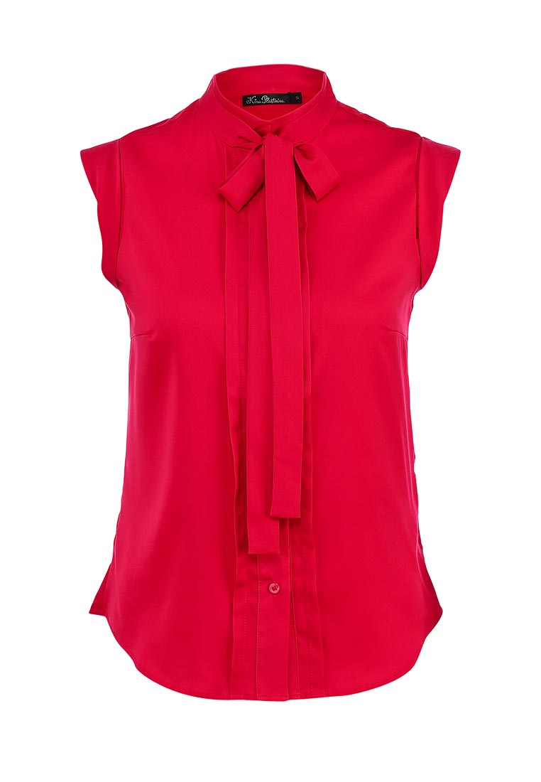 Купить рубашку без рукавов. Блузка от Киры Пластининой цветная. Розовая блузка Kira Plastinina.