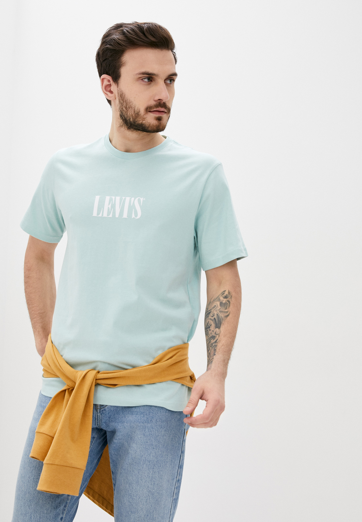 Футболка Levi's®, цвет: голубой, LE306EMJLND6 — купить в интернет ...