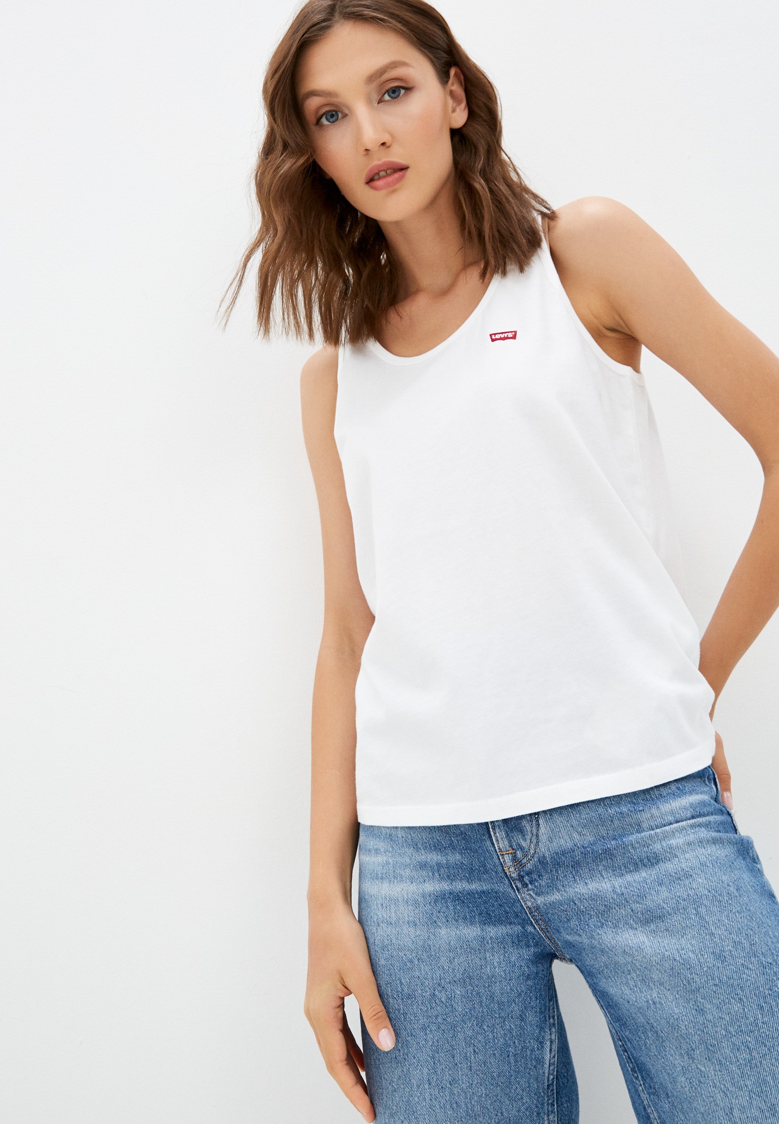 Майка Levi's®, цвет: белый, LE306EWEHUG7 — купить в интернет-магазине ...
