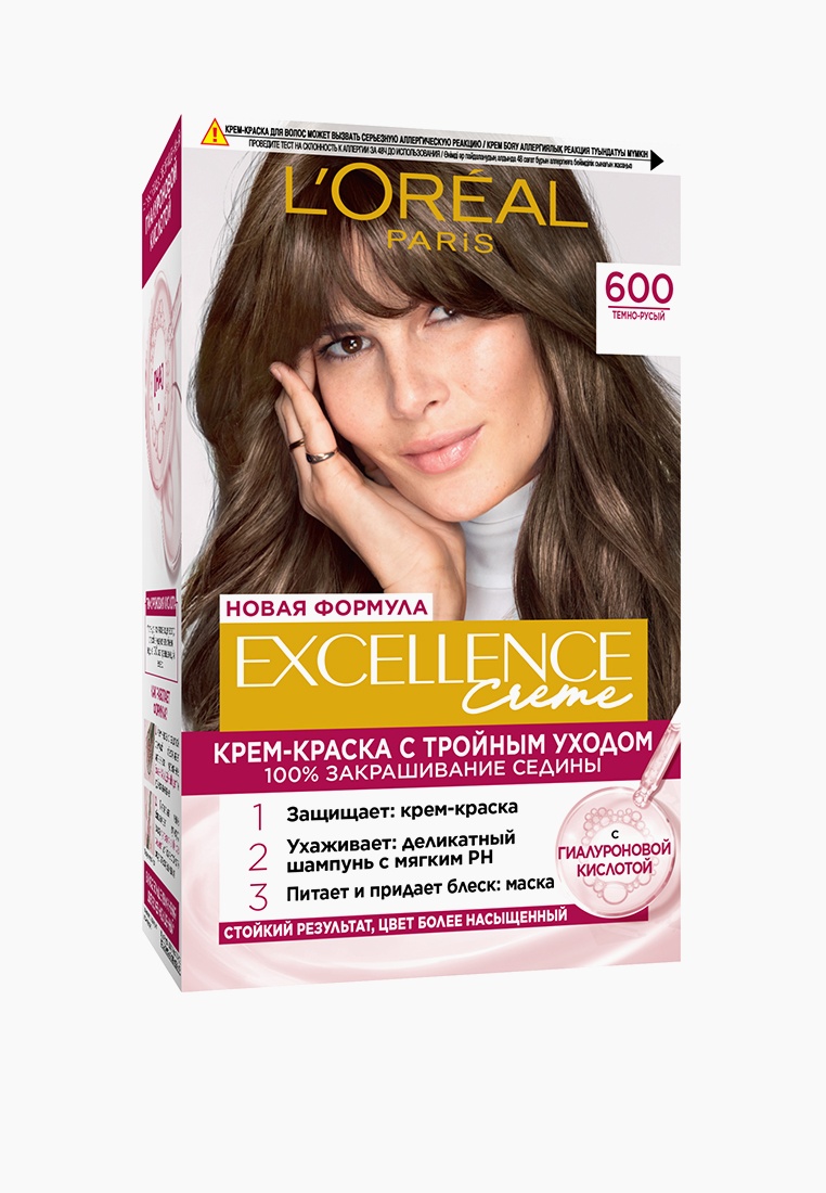 Краска для волос L'Oreal Paris с тройным уходом, цвет: коричневый ...