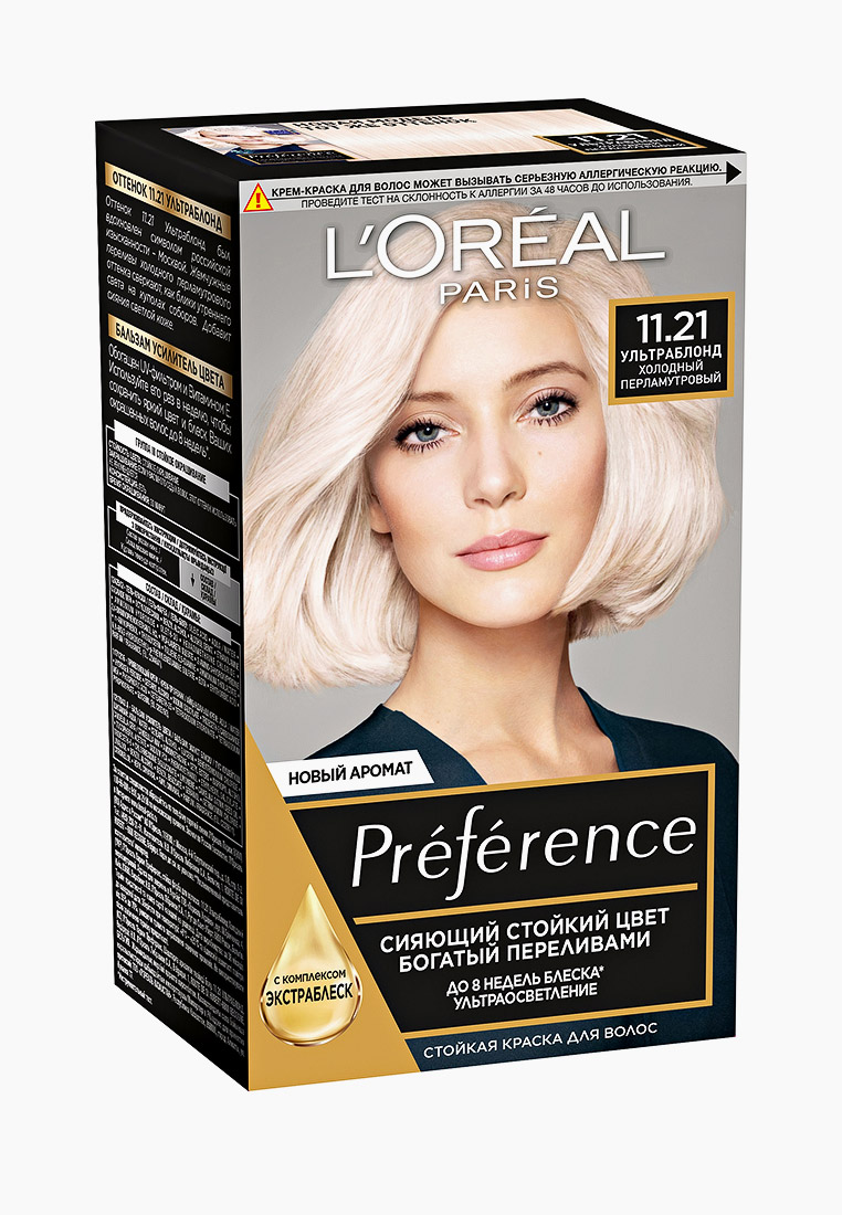Краска для волос L'Oreal Paris "Preference", оттенок 11.21, Ультраблонд ...