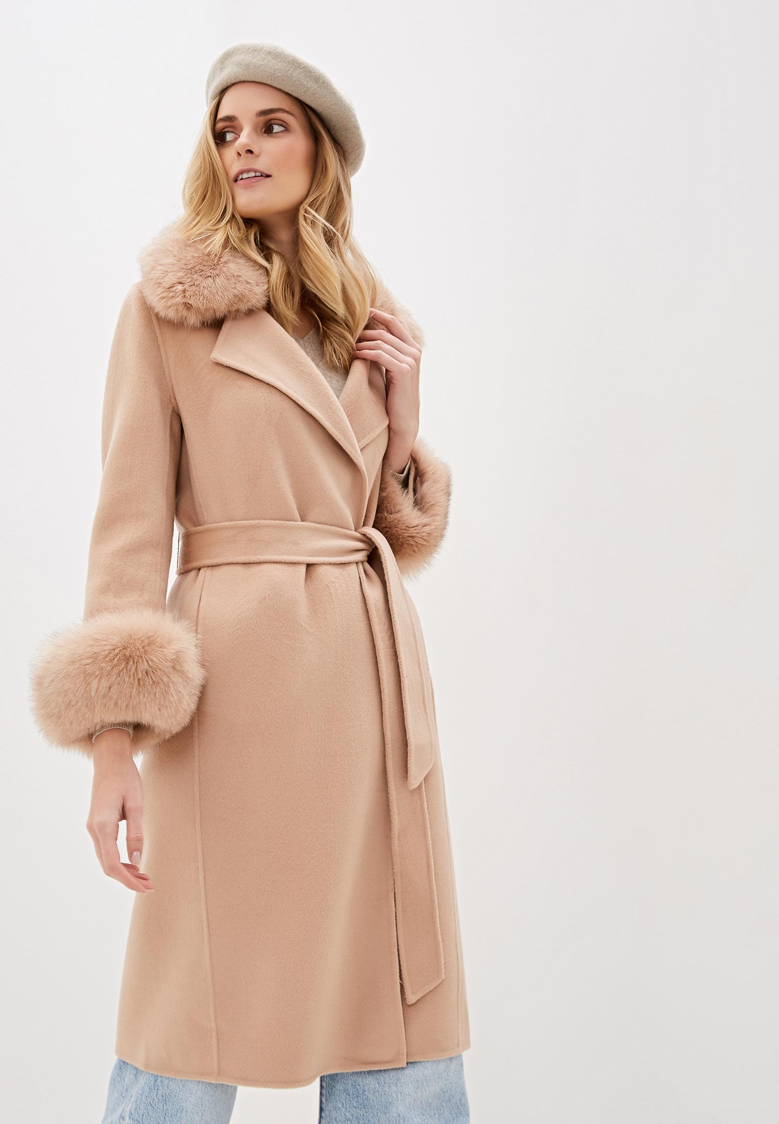 пальто 11, giulia rosetti. бежевое пальто с мехом. классическое зимнее пальто. бежевое зимнее пальто женское. пальто 11, giulia rosetti.