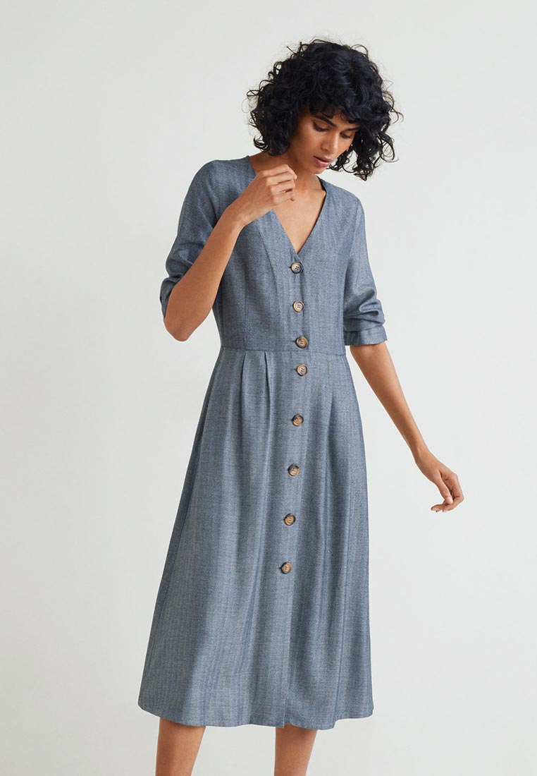 Mango top herringbone dress