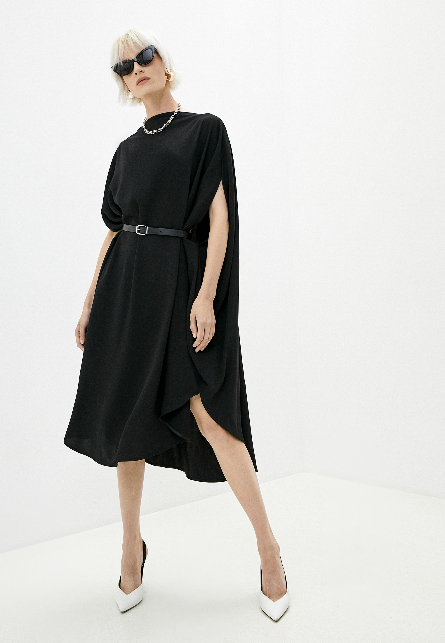 Платье MM6 Maison Margiela, цвет: черный, MM004EWJROU1 — купить в ...