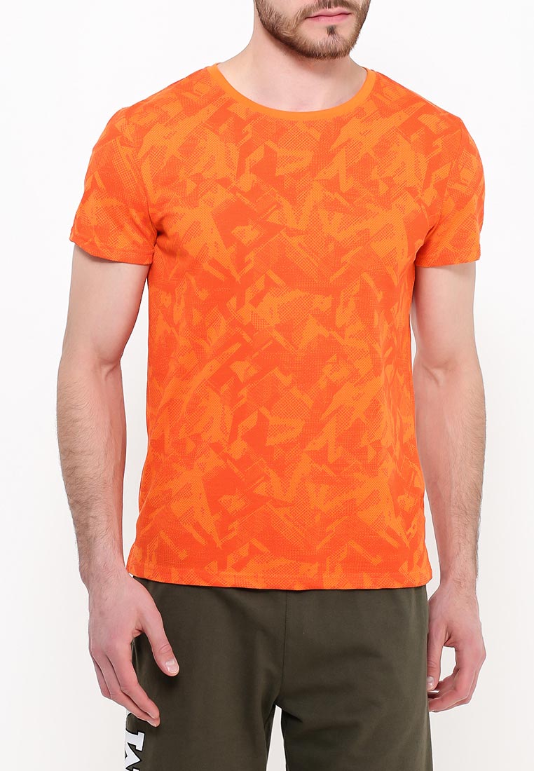 Футболка Мужская Оранжевая Однотонная Купить