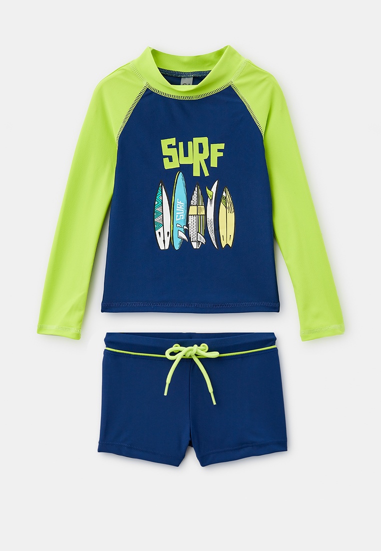 Лонгслив и шорты для плавания Gloria Jeans, цвет: синий, MP002XB02HAH ...