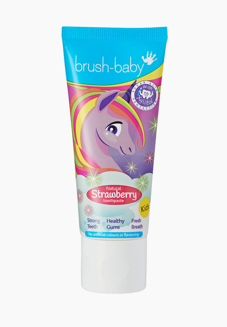 Зубная паста Brush-Baby со вкусом клубники, цвет: прозрачный ...