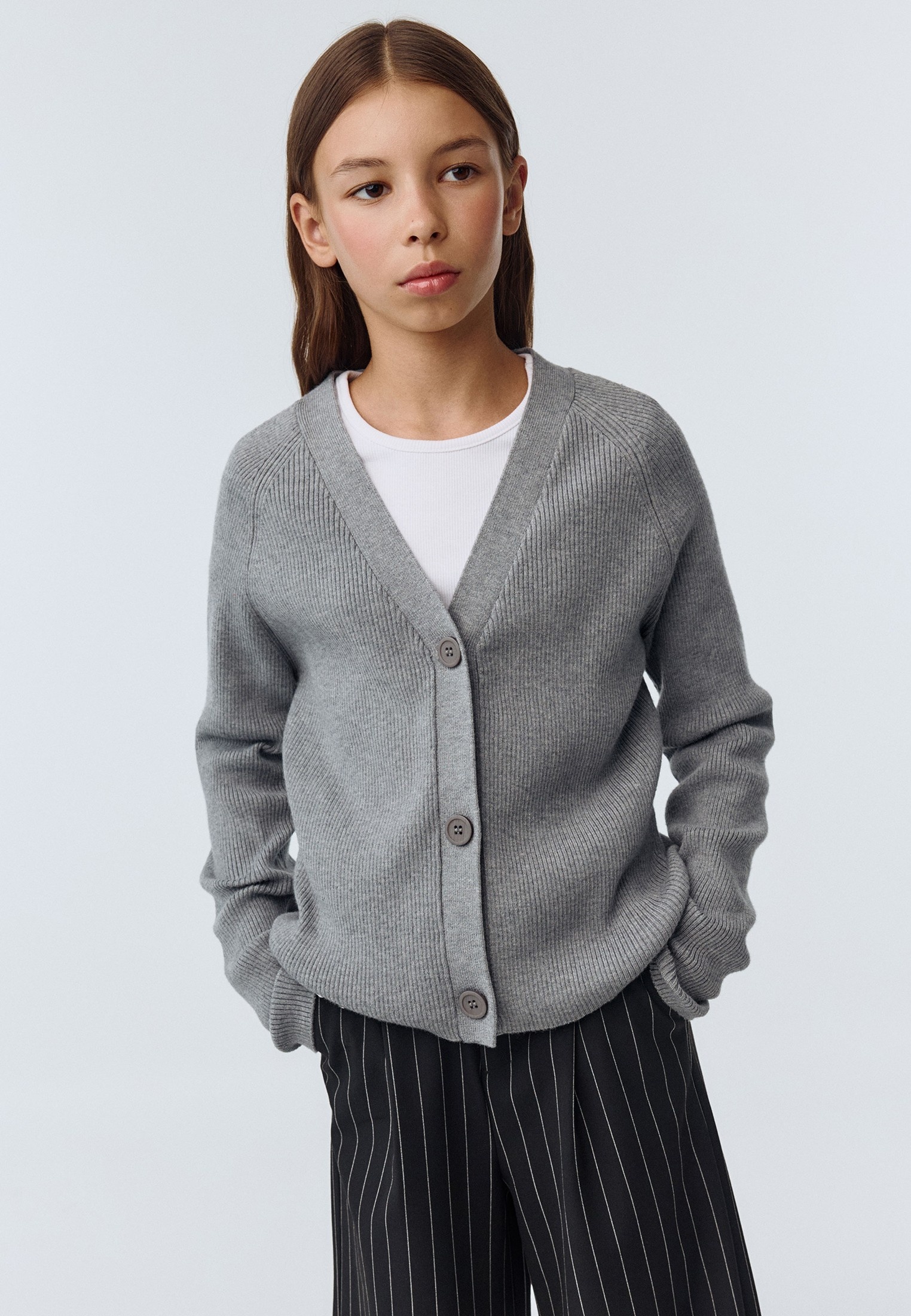 Кардиган Sela School collection, цвет: серый, MP002XG0446D — купить в ...